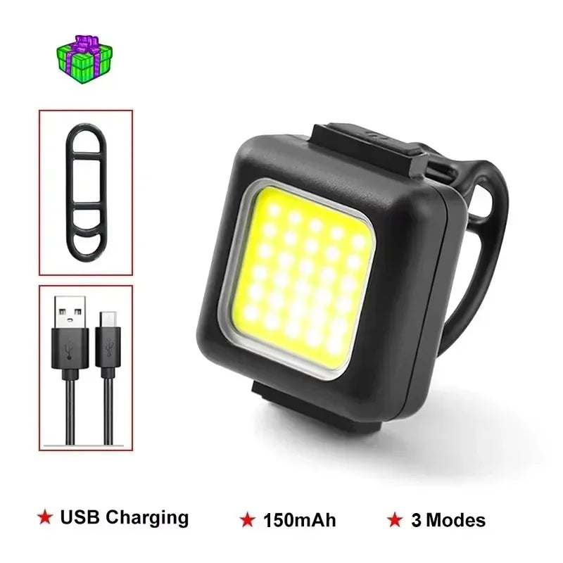 BUCKLOS Rechargeable COB LED Front And Rear Bicycle Light Set