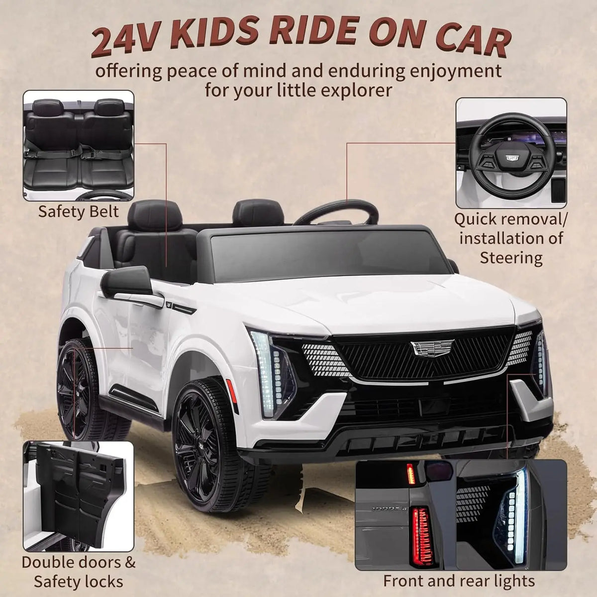 24V Ride On Car Electric Vehicle With Remote Control For Kids