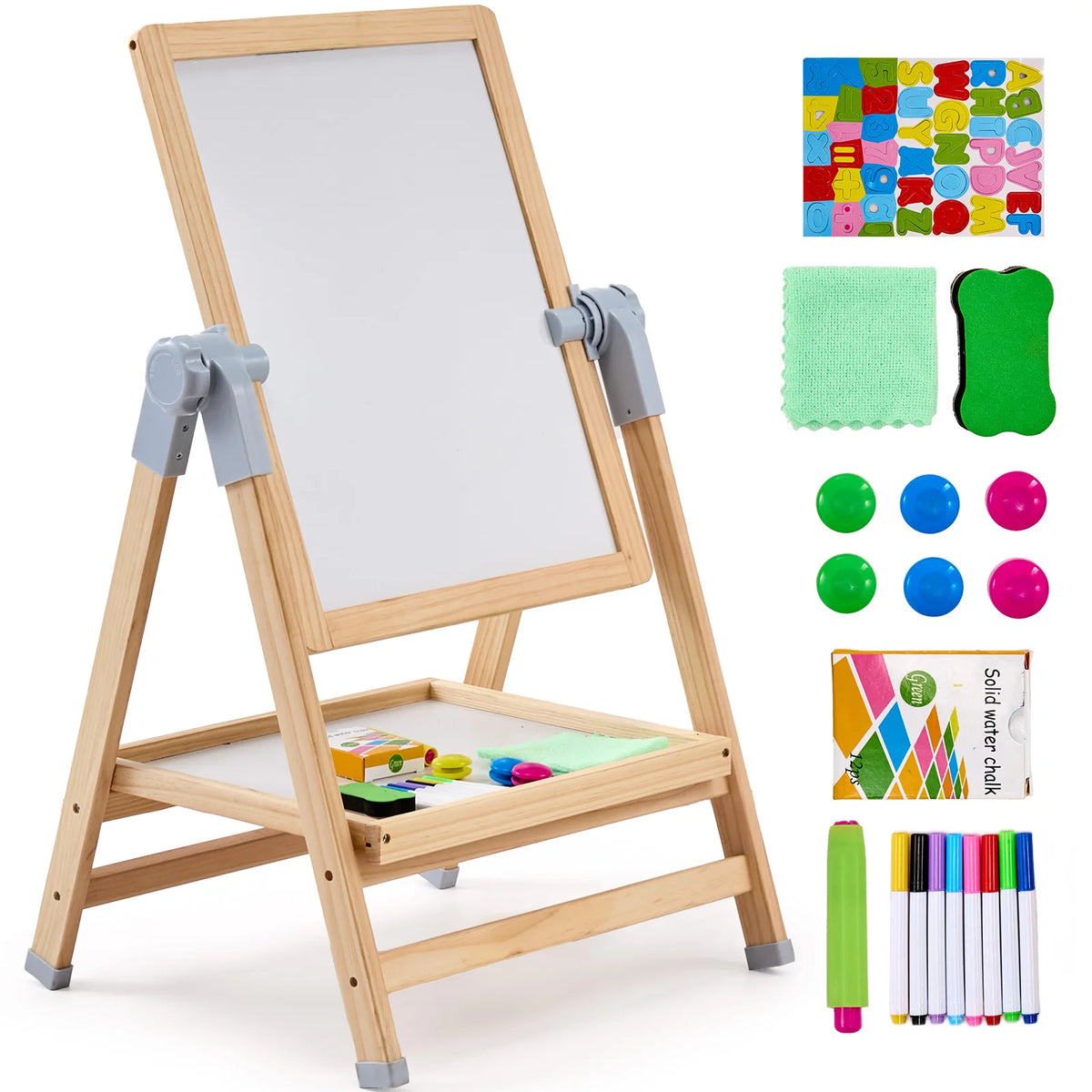 SucceBuy Standing Magnetic Drawing Board Art Easel For Kids