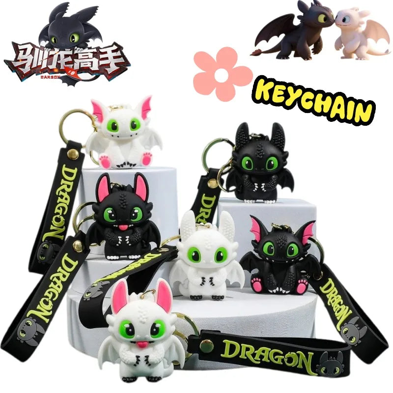 How to Train Your Dragon Toothless Creative Cartoon Car Keychain Personalized Anime Character Peripheral Backpack Pendant Gift