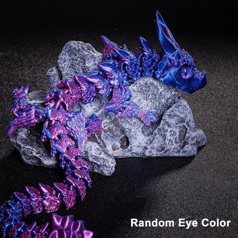 3D Printed Magic Dragon Movable Joint Fidget Toy Rotatable Articulated Office Desktop Ornament Adults Kid Toy Crafts Gift