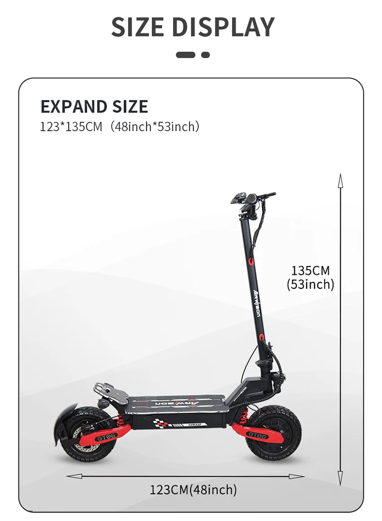 Arwibon GT06Plus Adult Electric Scooter With Hydraulic Disc Brakes