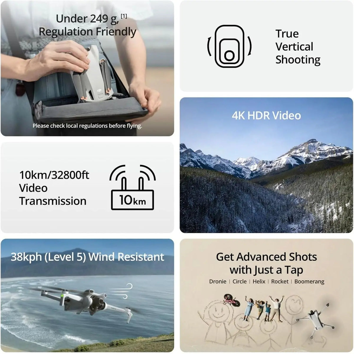 Refurbished DJI Mini 3 / Mini 4K / Mavic 4 Pro with Camera for Adults Use Quadcopter Aerial Photography Equipment