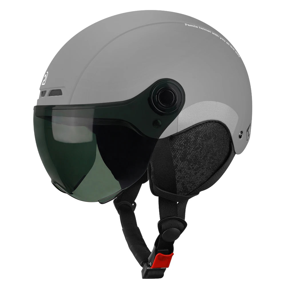 PEMILA Adult Cycling Helmet With Goggles And Ear Protection