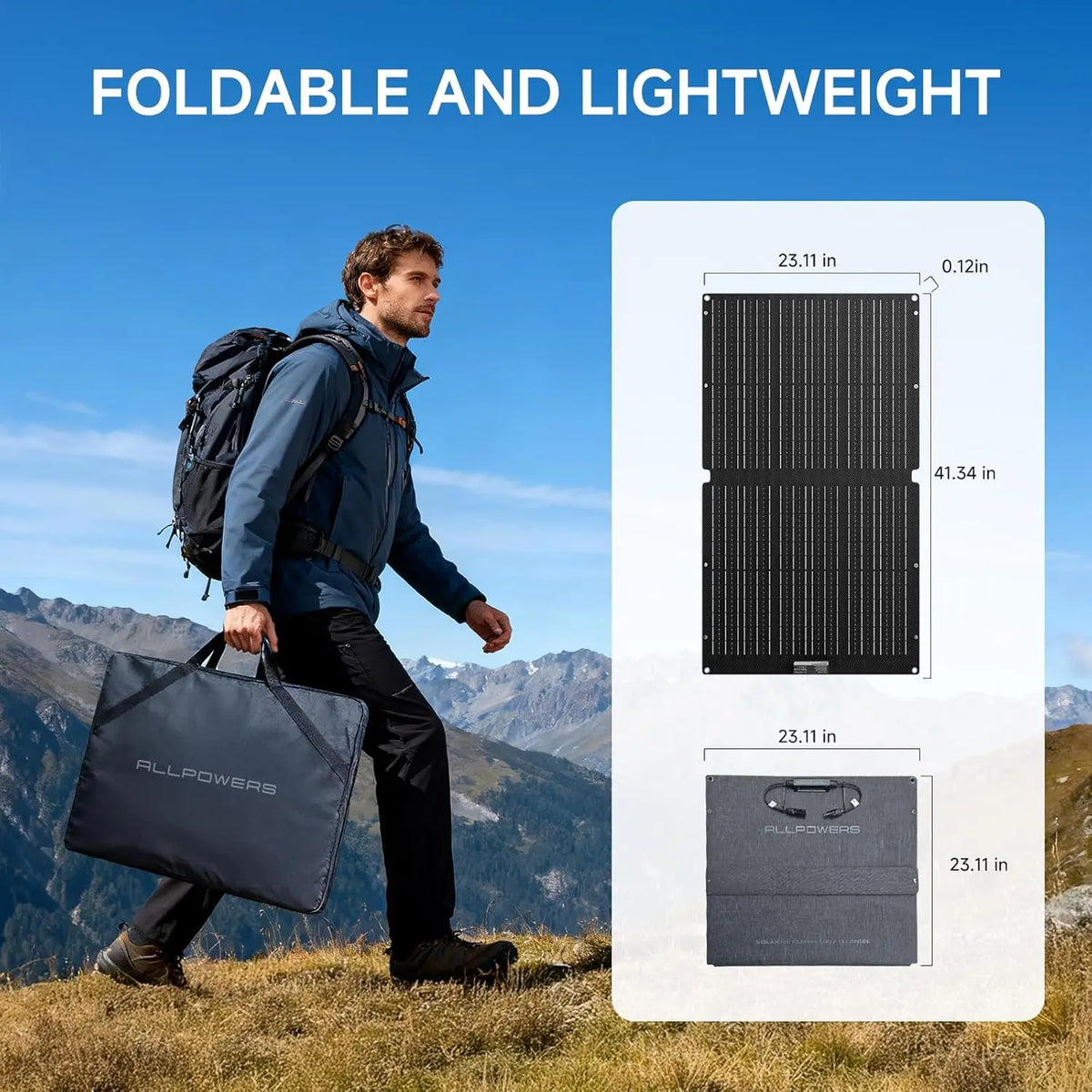 ALLPOWERS SE100 Foldable 100W Solar Panel Charger Portable