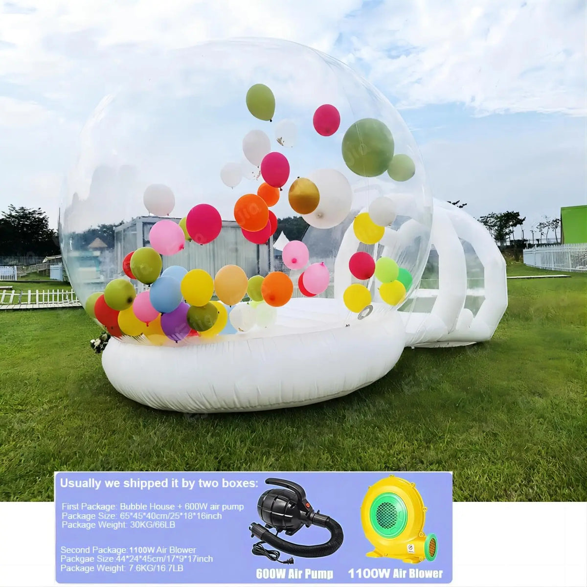10FT Balloon Jumping Inflatable Bubble house With Trampoline & transparent dome PVC material free shipping with blower For Party