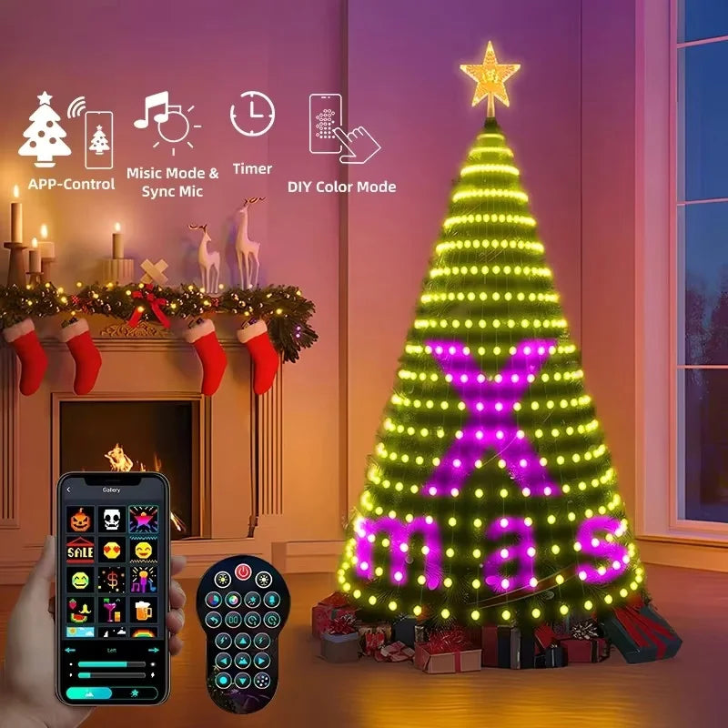 Bluetooth App Controlled Christmas String Lights With Remote USB Power