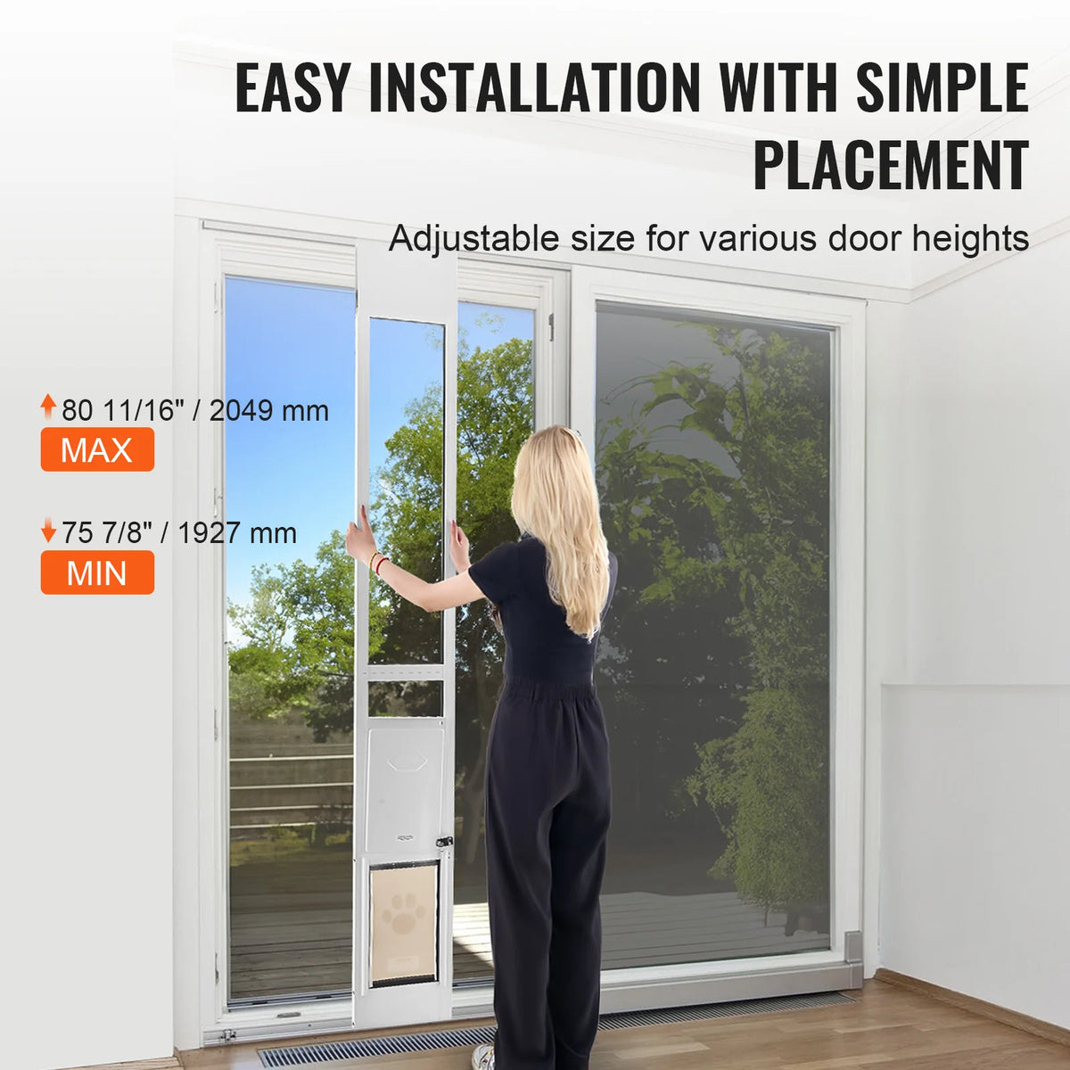 Dog Door For Sliding Glass Doors Adjustable Easy To Install