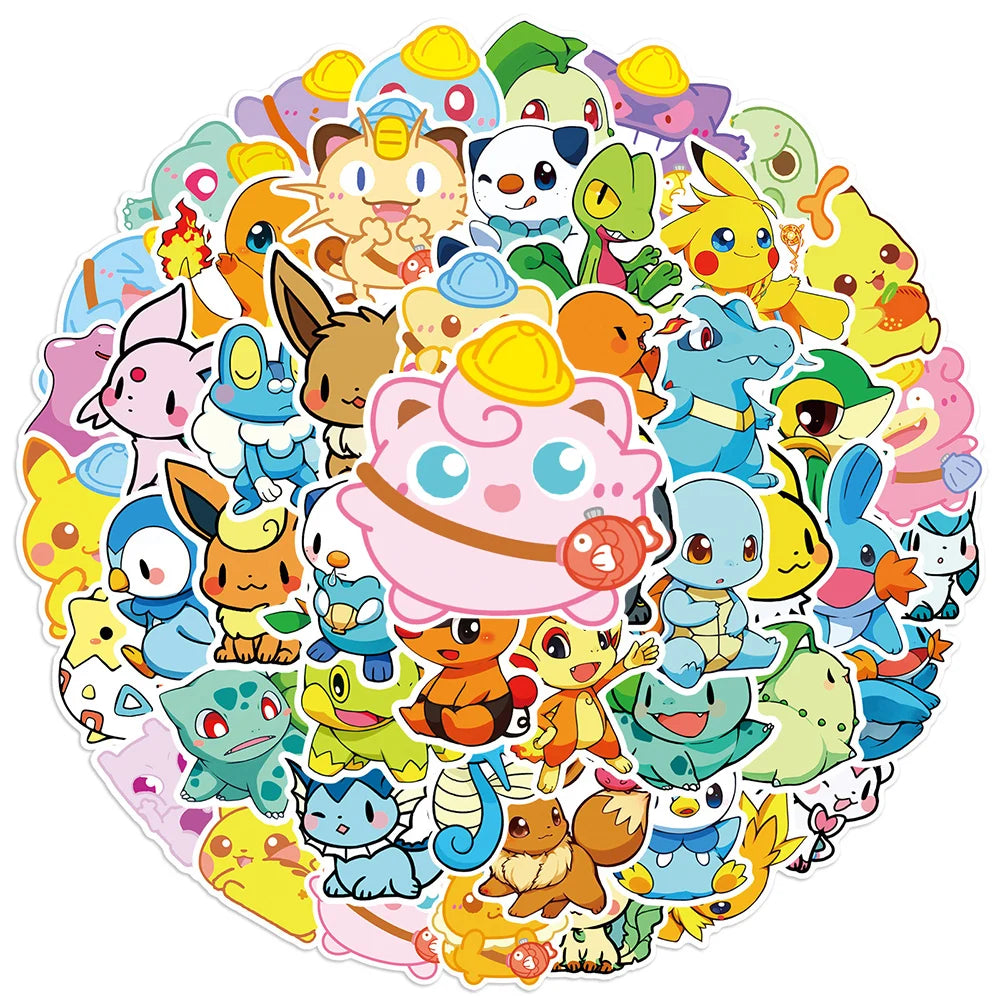Takara Tomy Pokemon Pikachu Waterproof Anime Sticker Pack