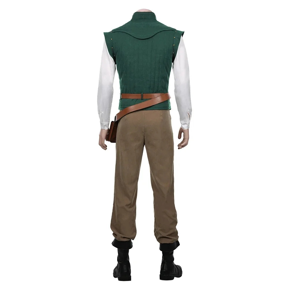 Flynn Rider Tangled Cosplay Costume Set With Vest And Pants