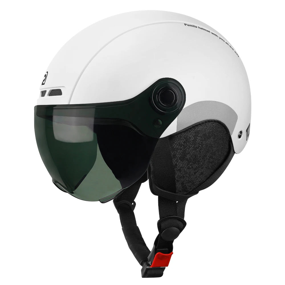 PEMILA Adult Cycling Helmet With Goggles And Ear Protection