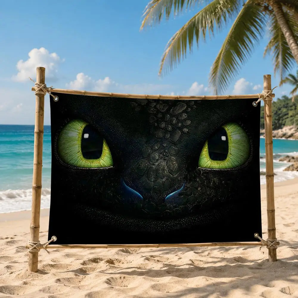 H-How to Train Your Dragon Flags Aesthetic Wall Tapestry Printed Wall Hanging Living Room Party Outdoor Decor