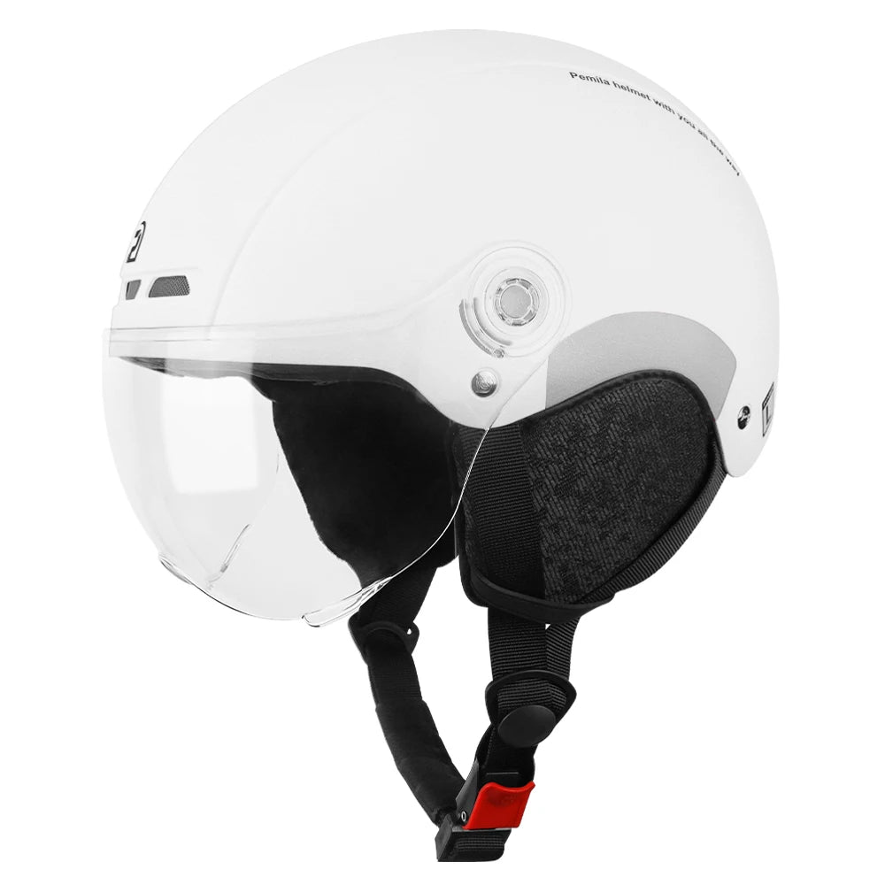 PEMILA Adult Cycling Helmet With Goggles And Ear Protection
