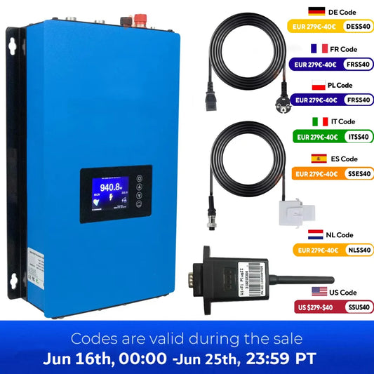 TINGEN SUN1000G2 2000W On Grid Solar Inverter With WiFi