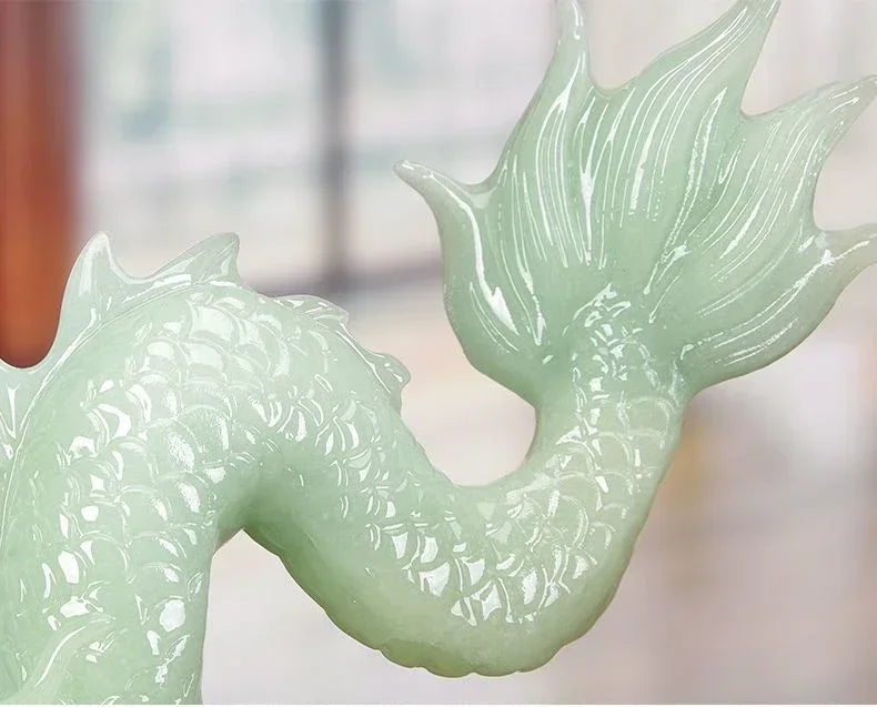 Lucky Dragon Resin Figurine for Housewarming Home Decor