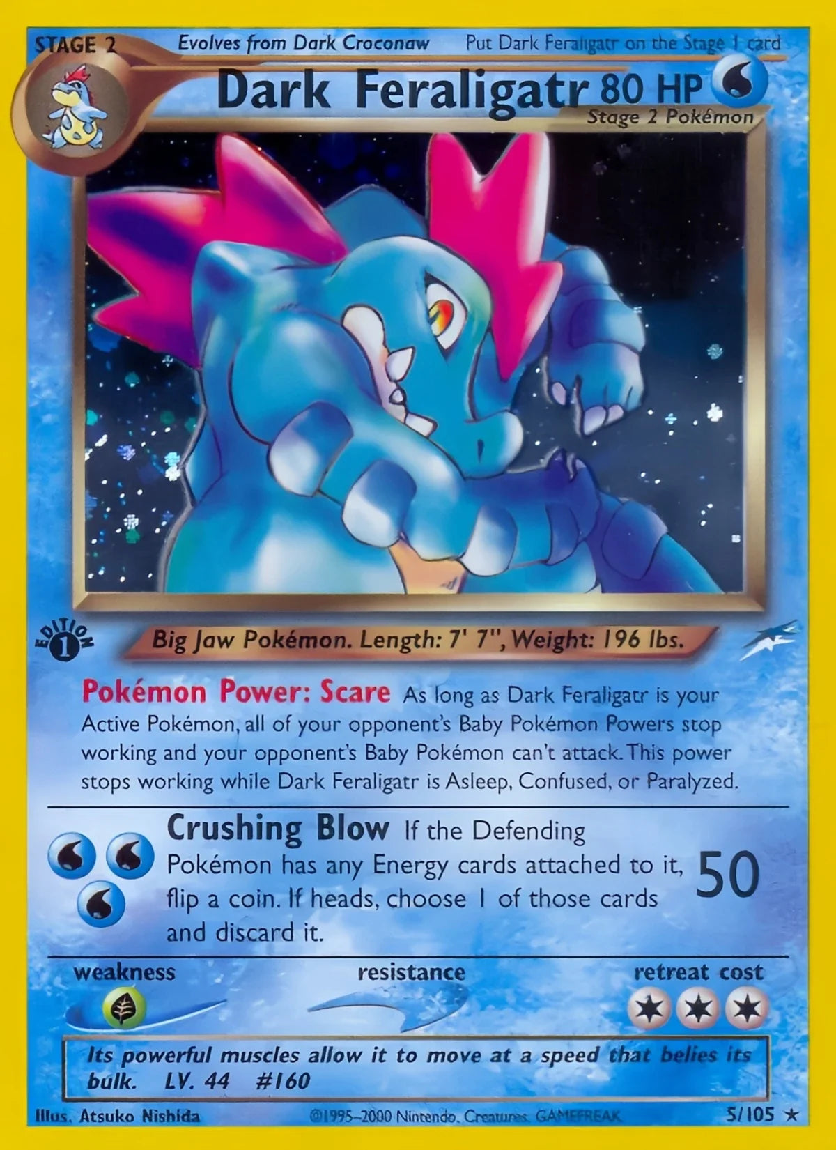 Bandai Neo Destiny Pokémon Trading Card Holo Rare Collectible Cards