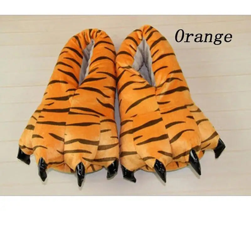 Plush Dinosaur Claw Indoor Slippers for Women and Men