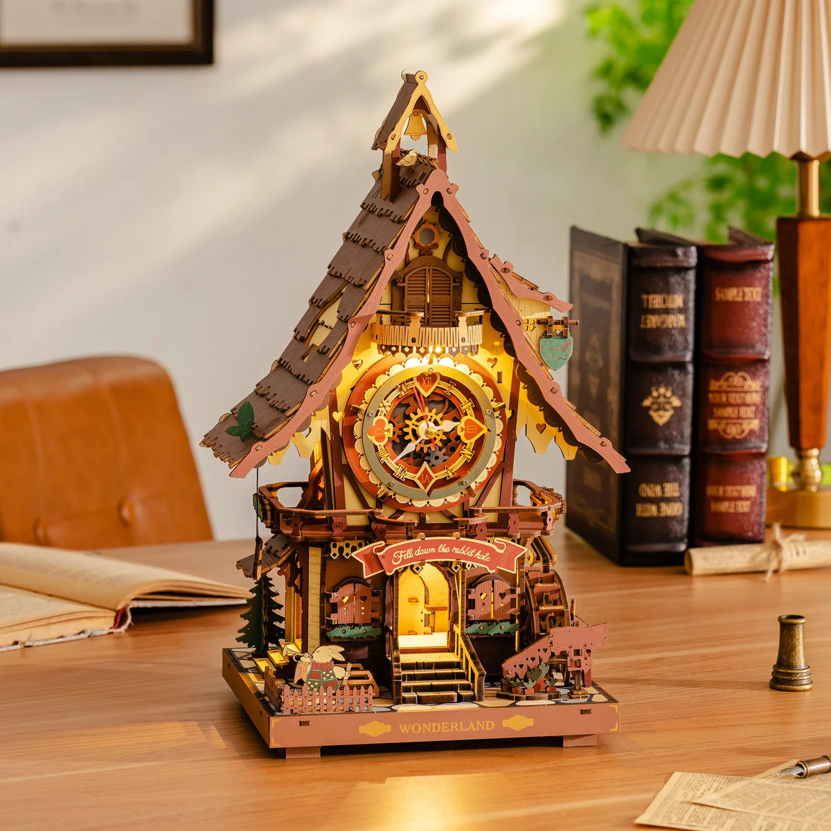 ROKR Wooden Cuckoo Clock Mechanical 3D Puzzle Building Kit