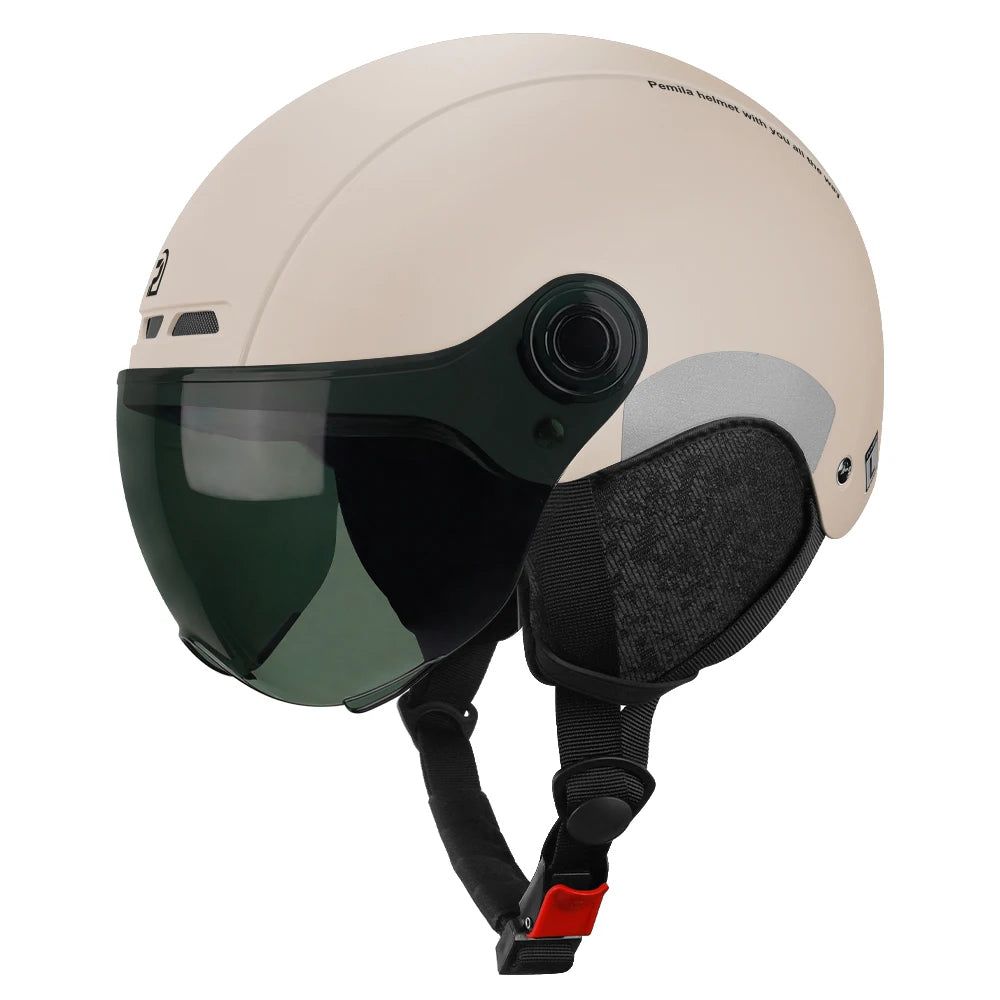PEMILA Adult Cycling Helmet With Goggles And Ear Protection