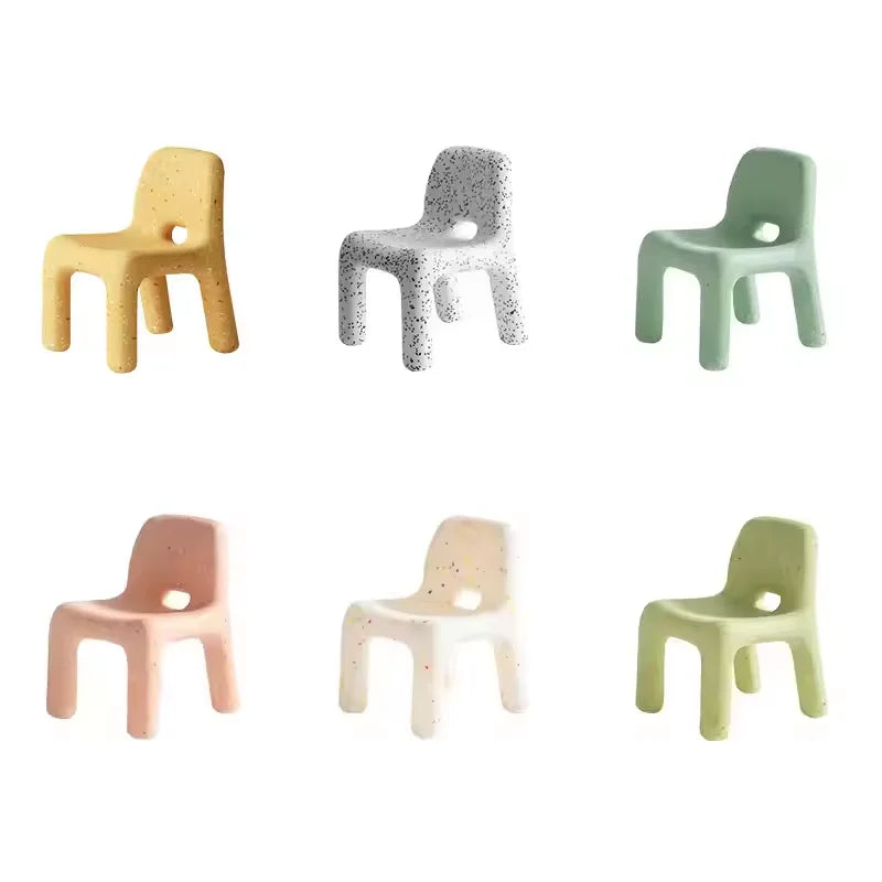 Kids Study Table And Chairs Set Backrest Cute Low Stool Small Kindergarten Outdoor Plastic Strong Durable Table Furniture Set
