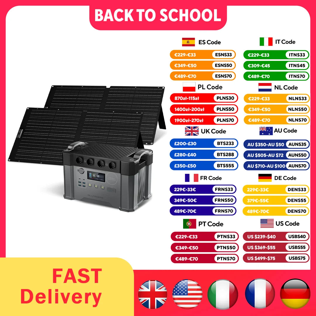 ALLPOWERS Portable Solar Generator With Pure Sine Wave Output