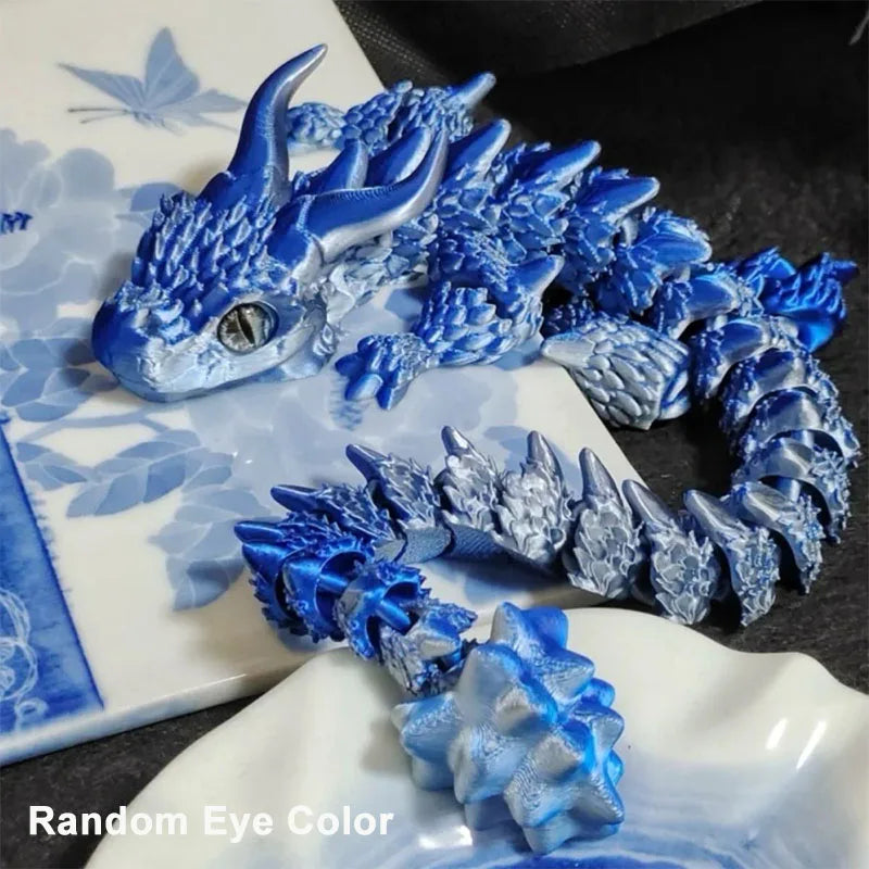 3D Printed Magic Dragon Movable Joint Fidget Toy Rotatable Articulated Office Desktop Ornament Adults Kid Toy Crafts Gift