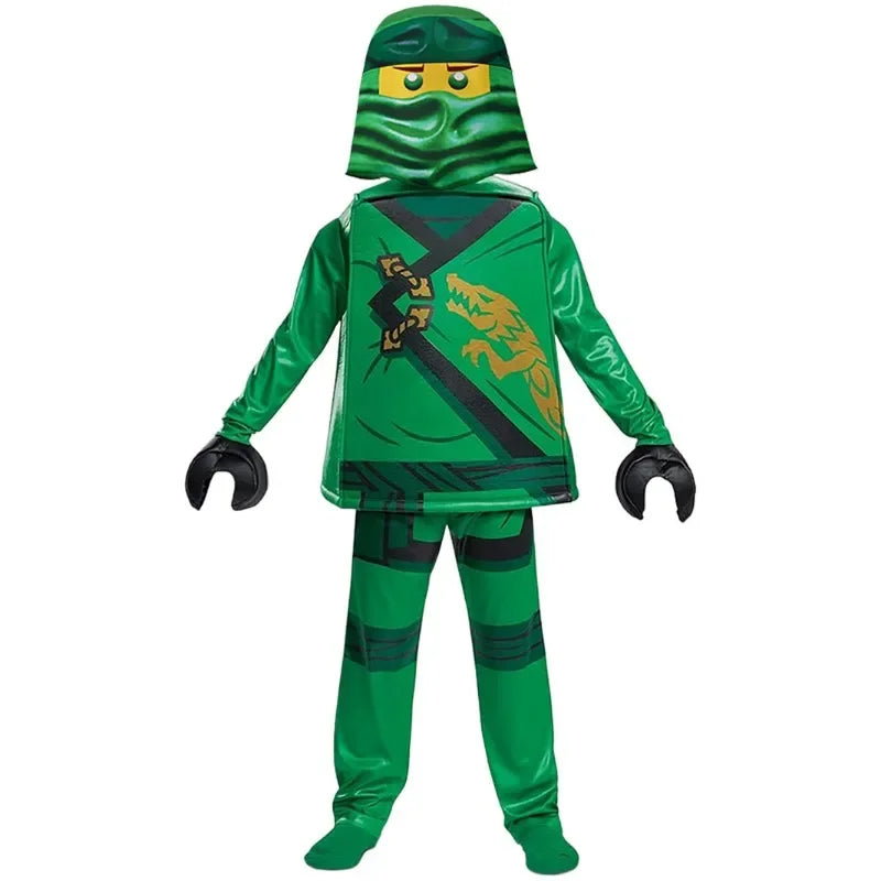 2026 New Kids Hidden Warrior Outfit Guy Boy Ninja Kai & Lloyd Costume Fancy Dress Up for Halloween Parties & Cosplay Gatherings