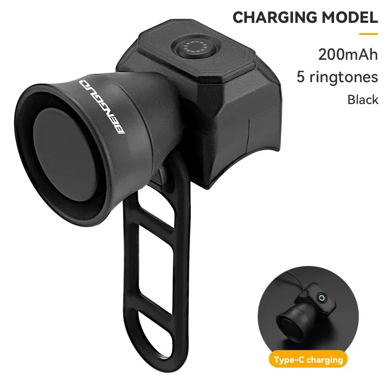 Waterproof USB Rechargeable Electronic Bicycle Horn Bell For Bikes