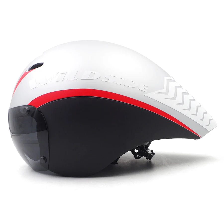 Wildside Aero Triathlon Cycling Helmet With Lens Goggles