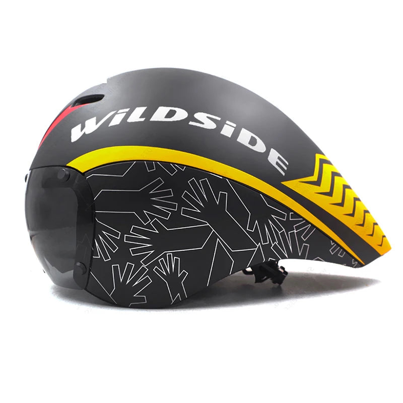 Wildside Aero Triathlon Cycling Helmet With Lens Goggles