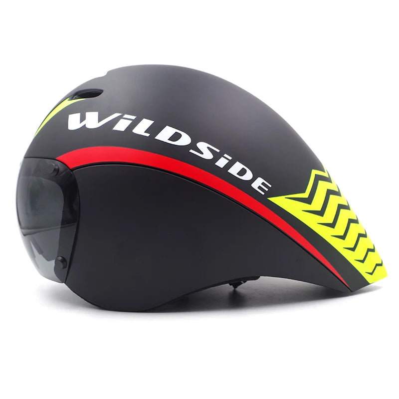 Wildside Aero Triathlon Cycling Helmet With Lens Goggles