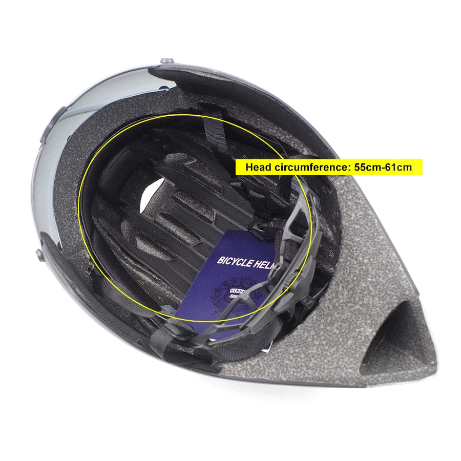 Wildside Aero Triathlon Cycling Helmet With Lens Goggles